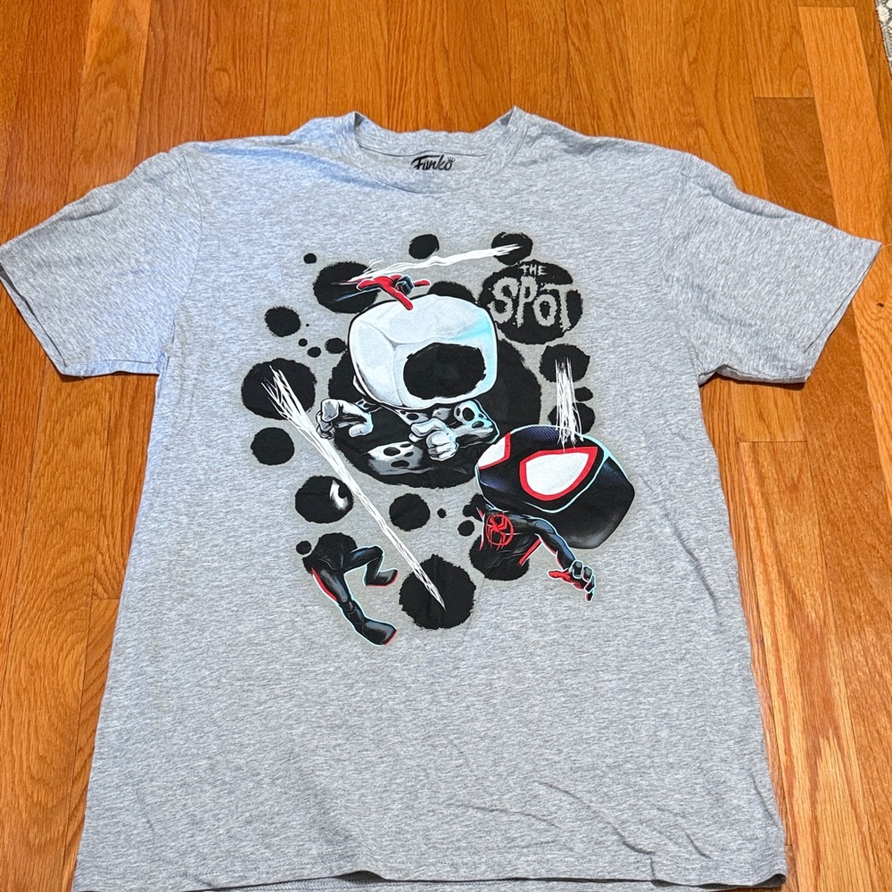 Funko Gray Spider-Verse Graphic Tee with Black & Red Accents